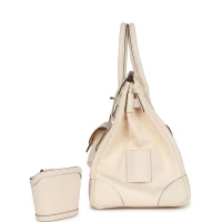 Hermes Birkin Cargo 35 Nata Toile and Swift Palladium Hardware Hermes Birkin Cargo 35 Nata Toile and Swift Palladium Hardware