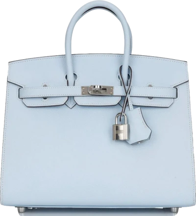 Hermes Birkin Sellier 25 Bleu Brume Epsom Palladium Hardware Hermes Birkin Sellier 25 Bleu Brume Epsom Palladium Hardware