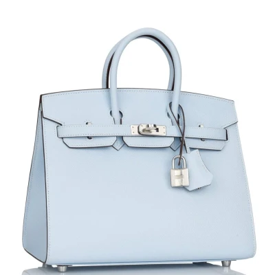 Hermes Birkin Sellier 25 Bleu Brume Epsom Palladium Hardware Hermes Birkin Sellier 25 Bleu Brume Epsom Palladium Hardware