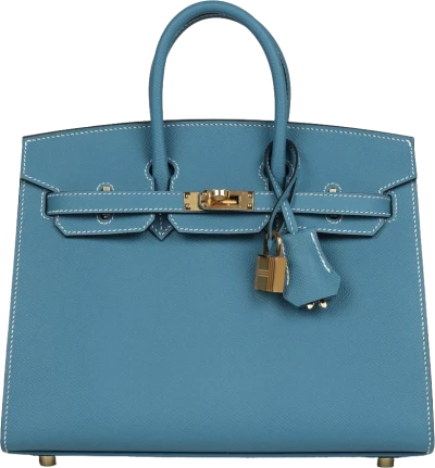 Hermes Birkin Sellier 25 Blue Jean Epsom Gold Hardware Hermes Birkin Sellier 25 Blue Jean Epsom Gold Hardware