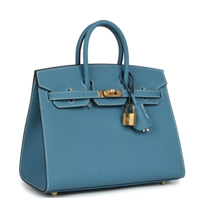 Hermes Birkin Sellier 25 Blue Jean Epsom Gold Hardware Hermes Birkin Sellier 25 Blue Jean Epsom Gold Hardware