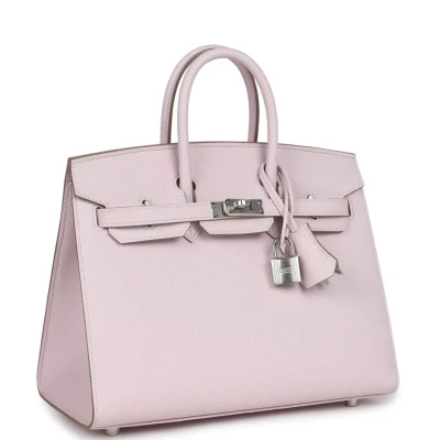 Hermes Birkin Sellier 25 Mauve Pale Epsom Palladium Hardware Hermes Birkin Sellier 25 Mauve Pale Epsom Palladium Hardware