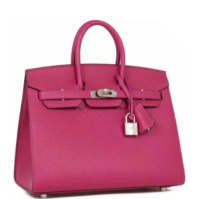 Hermes Birkin Sellier 25 Rose Pourpre Veau Madame Palladium Hardware Hermes Birkin Sellier 25 Rose Pourpre Veau Madame Palladium Hardware
