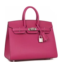 Hermes Birkin Sellier 25 Rose Pourpre Veau Madame Palladium Hardware Hermes Birkin Sellier 25 Rose Pourpre Veau Madame Palladium Hardware