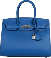 Hermes Birkin Sellier 30 Bleu France Epsom Palladium Hardware Hermes Birkin Sellier 30 Bleu France Epsom Palladium Hardware