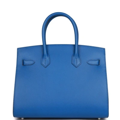 Hermes Birkin Sellier 30 Bleu France Epsom Palladium Hardware Hermes Birkin Sellier 30 Bleu France Epsom Palladium Hardware