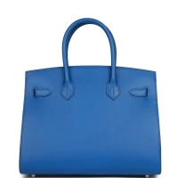 Hermes Birkin Sellier 30 Bleu France Epsom Palladium Hardware Hermes Birkin Sellier 30 Bleu France Epsom Palladium Hardware