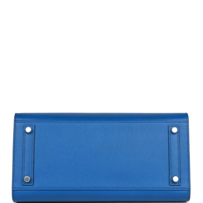 Hermes Birkin Sellier 30 Bleu France Epsom Palladium Hardware Hermes Birkin Sellier 30 Bleu France Epsom Palladium Hardware