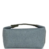 Hermes Bride-A-Brac GM Bleu Abysse Natte Canvas Palladium Hardware