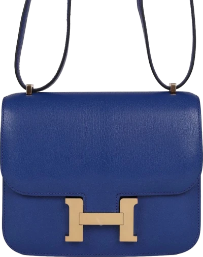 Hermes Constance 18 Bleu Royal Chevre Gold Hardware Hermes Constance 18 Bleu Royal Chevre Gold Hardware