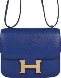 Hermes Constance 18 Bleu Royal Chevre Gold Hardware Hermes Constance 18 Bleu Royal Chevre Gold Hardware