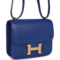 Hermes Constance 18 Bleu Royal Chevre Gold Hardware Hermes Constance 18 Bleu Royal Chevre Gold Hardware