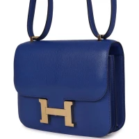 Hermes Constance 18 Bleu Royal Chevre Gold Hardware Hermes Constance 18 Bleu Royal Chevre Gold Hardware