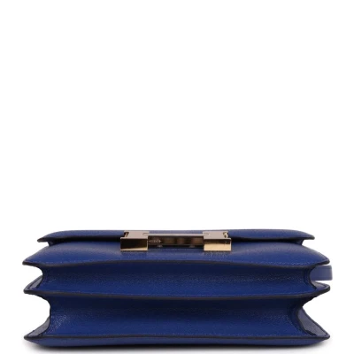 Hermes Constance 18 Bleu Royal Chevre Gold Hardware Hermes Constance 18 Bleu Royal Chevre Gold Hardware