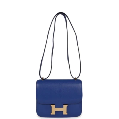 Hermes Constance 18 Bleu Royal Chevre Gold Hardware Hermes Constance 18 Bleu Royal Chevre Gold Hardware