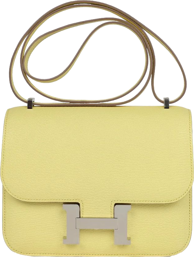 Hermes Constance 18 Limoncello Chevre Mysore Palladium Hardware