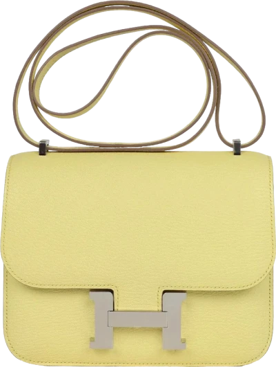 Hermes Constance 18 Limoncello Chevre Mysore Palladium Hardware Hermes Constance 18 Limoncello Chevre Mysore Palladium Hardware