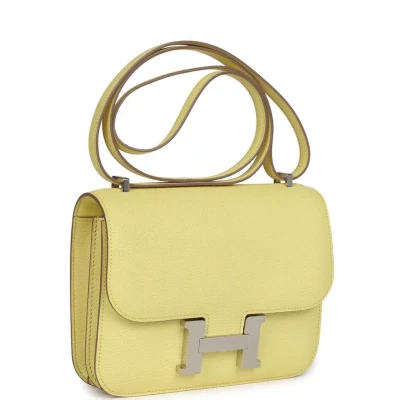 Hermes Constance 18 Limoncello Chevre Mysore Palladium Hardware Hermes Constance 18 Limoncello Chevre Mysore Palladium Hardware