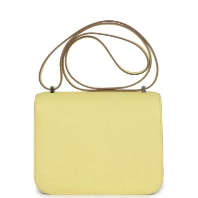 Hermes Constance 18 Limoncello Chevre Mysore Palladium Hardware Hermes Constance 18 Limoncello Chevre Mysore Palladium Hardware