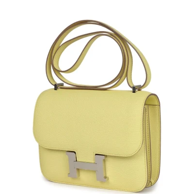 Hermes Constance 18 Limoncello Chevre Mysore Palladium Hardware Hermes Constance 18 Limoncello Chevre Mysore Palladium Hardware