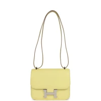 Hermes Constance 18 Limoncello Chevre Mysore Palladium Hardware Hermes Constance 18 Limoncello Chevre Mysore Palladium Hardware