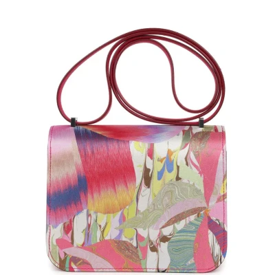 Hermes Constance 18 "Marble Silk" Rose Mexico Swift Palladium Hardware Hermes Constance 18 "Marble Silk" Rose Mexico Swift Palladium Hardware