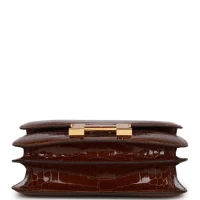 Hermes Constance 18 Miel Shiny Alligator Gold Hardware Hermes Constance 18 Miel Shiny Alligator Gold Hardware