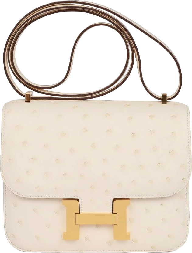 Hermes Constance 18 Nata Ostrich Gold Hardware
