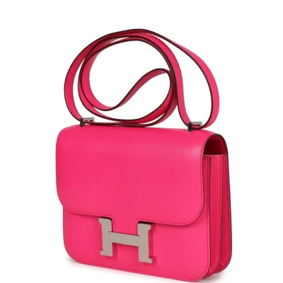 Hermes Constance 18 Rose Pop Chevre Chamkila Palladium Hardware Hermes Constance 18 Rose Pop Chevre Chamkila Palladium Hardware