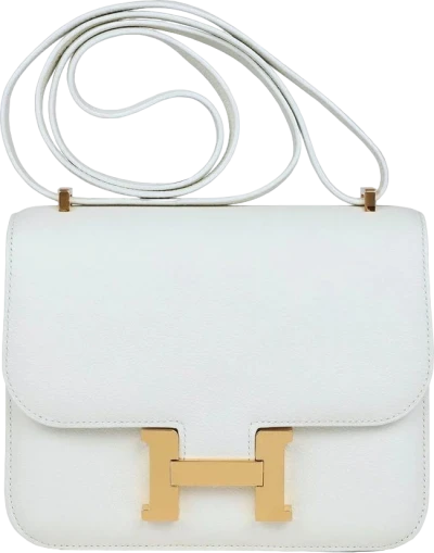 Hermes Constance 18 White Evercolor Gold Hardware Hermes Constance 18 White Evercolor Gold Hardware