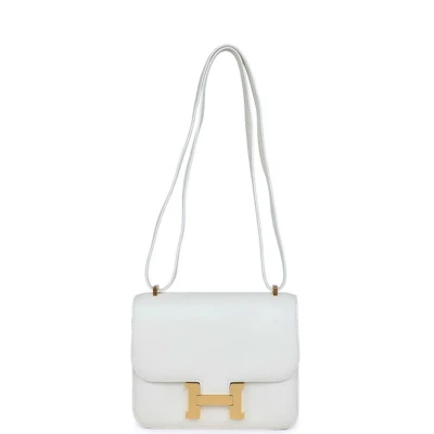 Hermes Constance 18 White Evercolor Gold Hardware Hermes Constance 18 White Evercolor Gold Hardware
