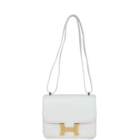 Hermes Constance 18 White Evercolor Gold Hardware Hermes Constance 18 White Evercolor Gold Hardware