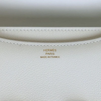 Hermes Constance 18 White Evercolor Gold Hardware Hermes Constance 18 White Evercolor Gold Hardware