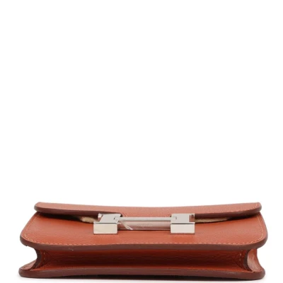 Hermes Constance Slim Wallet Brique Evercolor Palladium Hardware Hermes Constance Slim Wallet Brique Evercolor Palladium Hardware