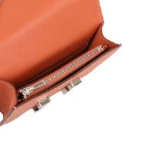 Hermes Constance Slim Wallet Brique Evercolor Palladium Hardware Hermes Constance Slim Wallet Brique Evercolor Palladium Hardware