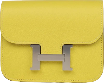 Hermes Constance Slim Wallet Lime Evercolor Palladium Hardware Hermes Constance Slim Wallet Lime Evercolor Palladium Hardware