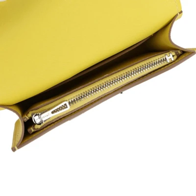 Hermes Constance Slim Wallet Lime Evercolor Palladium Hardware Hermes Constance Slim Wallet Lime Evercolor Palladium Hardware