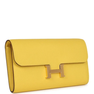 Hermes Constance To Go Wallet Jaune De Naples Epsom Gold Hardware Hermes Constance To Go Wallet Jaune De Naples Epsom Gold Hardware