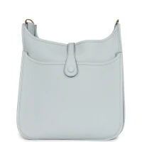 Hermes Evelyne III PM Bleu Pale Clemence Gold Hardware