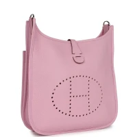 Hermes Evelyne III PM Mauve Sylvestre Clemence Palladium Hardware Hermes Evelyne III PM Mauve Sylvestre Clemence Palladium Hardware