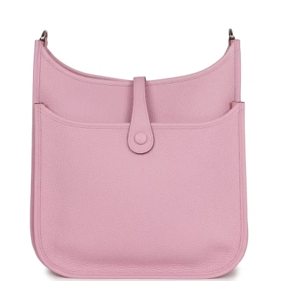 Hermes Evelyne III PM Mauve Sylvestre Clemence Palladium Hardware Hermes Evelyne III PM Mauve Sylvestre Clemence Palladium Hardware