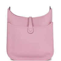 Hermes Evelyne III PM Mauve Sylvestre Clemence Palladium Hardware Hermes Evelyne III PM Mauve Sylvestre Clemence Palladium Hardware