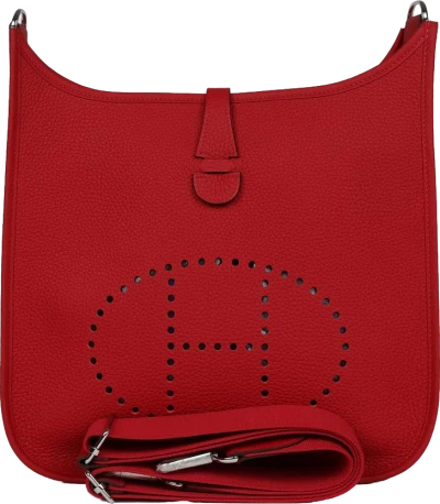 Hermes Evelyne III PM Vermillion Clemence Palladium Hardware Hermes Evelyne III PM Vermillion Clemence Palladium Hardware