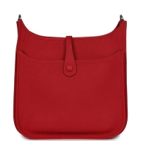 Hermes Evelyne III PM Vermillion Clemence Palladium Hardware Hermes Evelyne III PM Vermillion Clemence Palladium Hardware