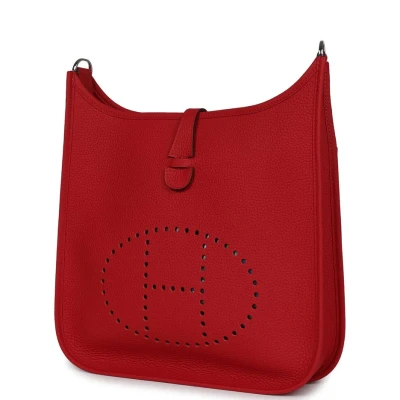 Hermes Evelyne III PM Vermillion Clemence Palladium Hardware Hermes Evelyne III PM Vermillion Clemence Palladium Hardware
