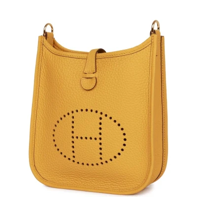 Hermes Evelyne TPM Jaune Ambre Clemence Gold Hardware