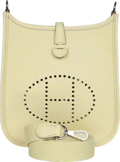 Hermes Evelyne TPM Jaune Milton Clemence Palladium Hardware Hermes Evelyne TPM Jaune Milton Clemence Palladium Hardware