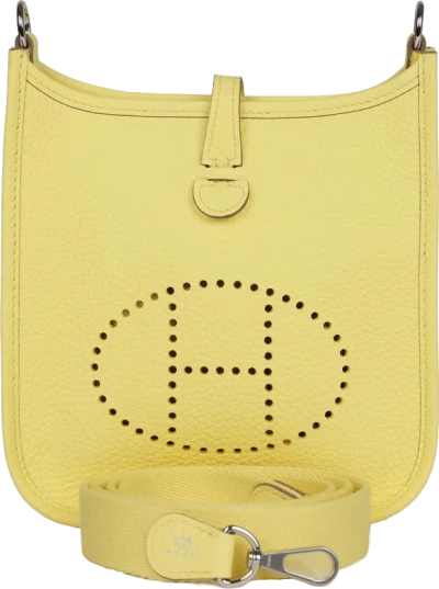 Hermes Evelyne TPM Limoncello Clemence Palladium Hardware Hermes Evelyne TPM Limoncello Clemence Palladium Hardware