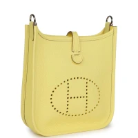 Hermes Evelyne TPM Limoncello Clemence Palladium Hardware Hermes Evelyne TPM Limoncello Clemence Palladium Hardware
