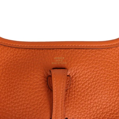 Hermes Evelyne TPM Orange Clemence Gold Hardware Hermes Evelyne TPM Orange Clemence Gold Hardware